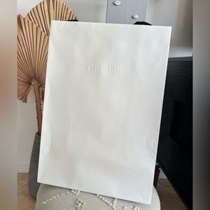 Celine white paper gift bag 13.5*19.5*7
